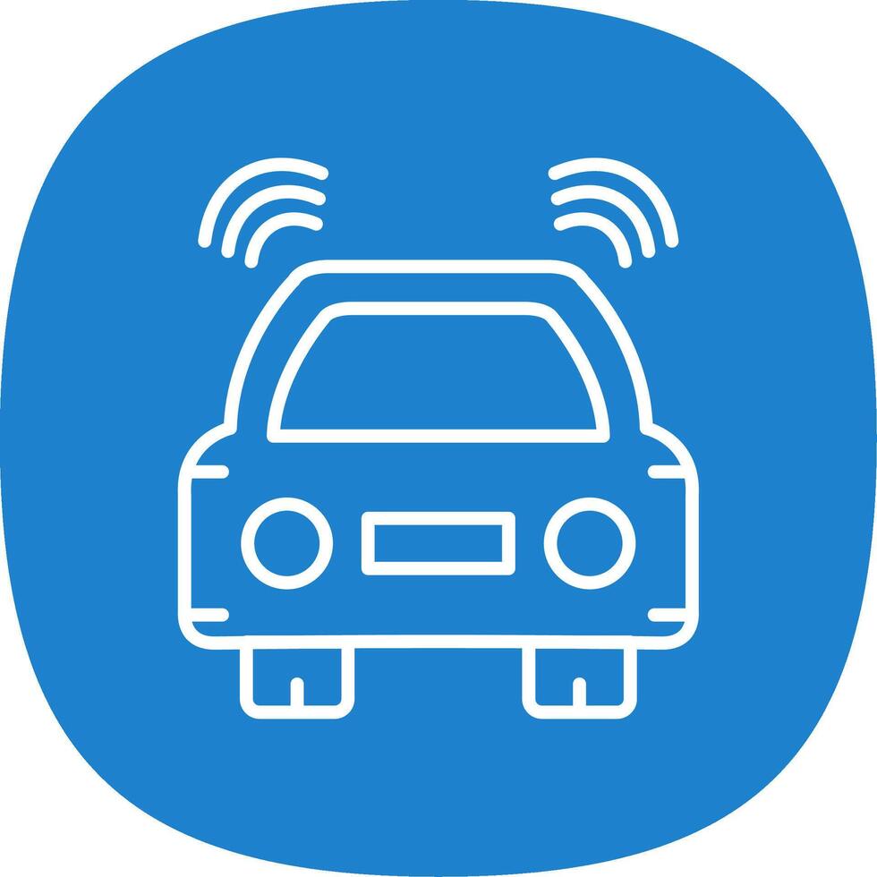 Car Line Curve Icon Design vector