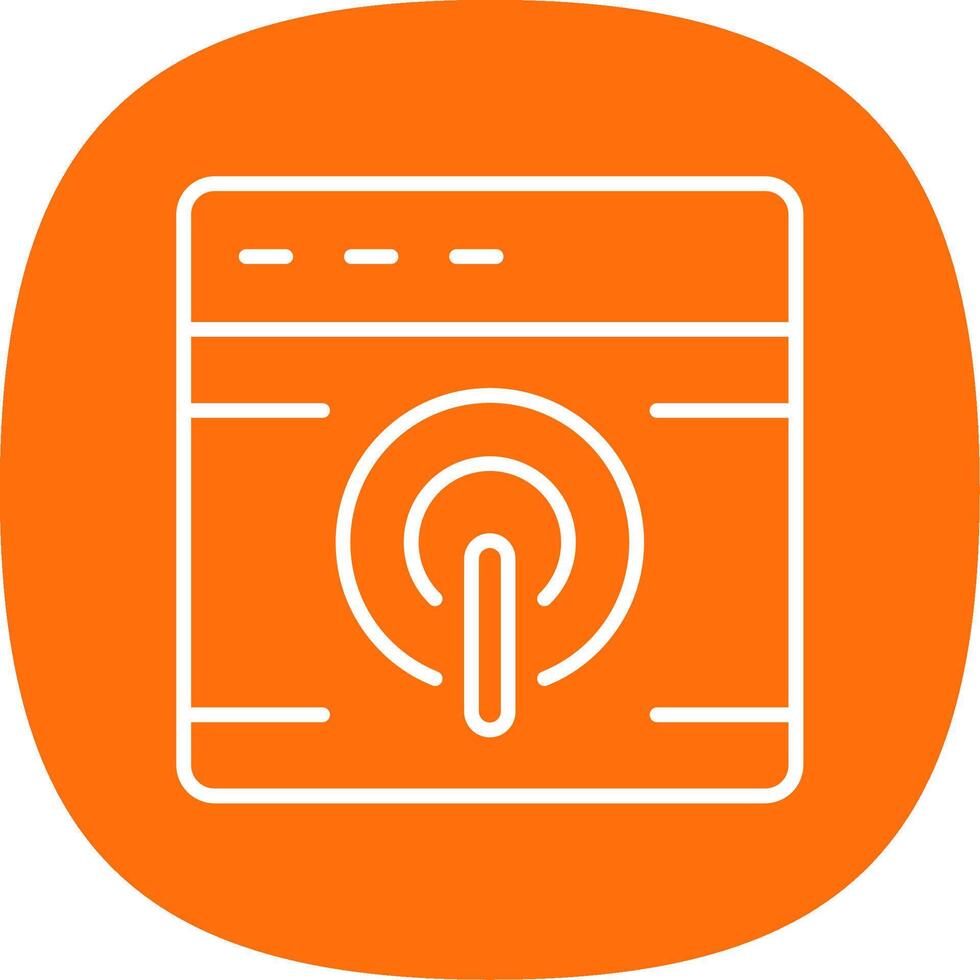 Browser Line Curve Icon Design vector