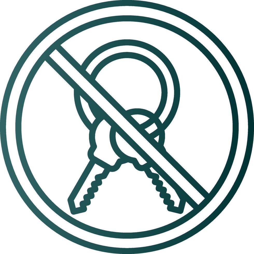 Prohibited Sign Line Gradient Icon vector