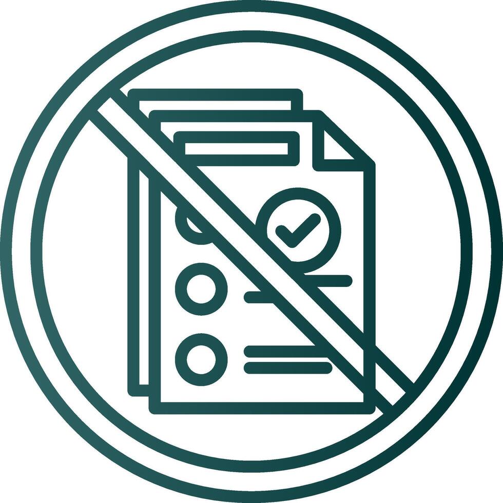 Prohibited Sign Line Gradient Icon vector