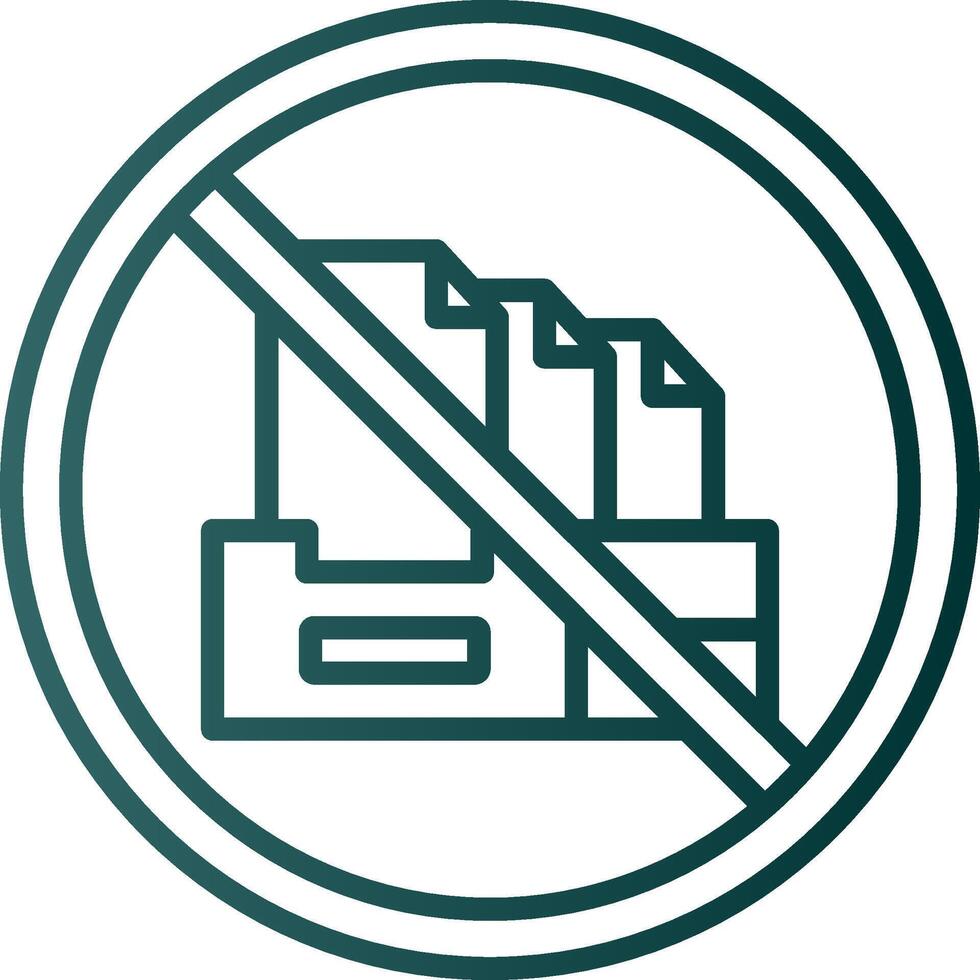 Prohibited Sign Line Gradient Icon vector