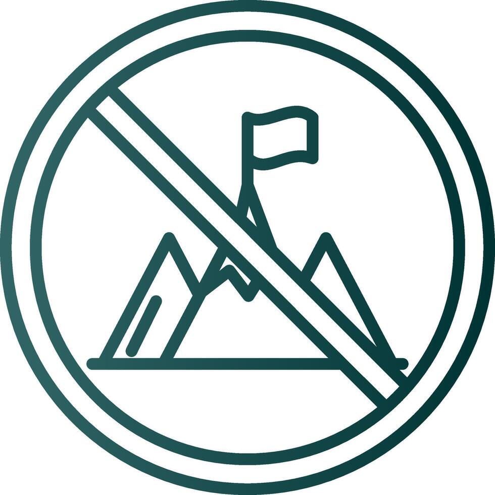 Prohibited Sign Line Gradient Icon vector