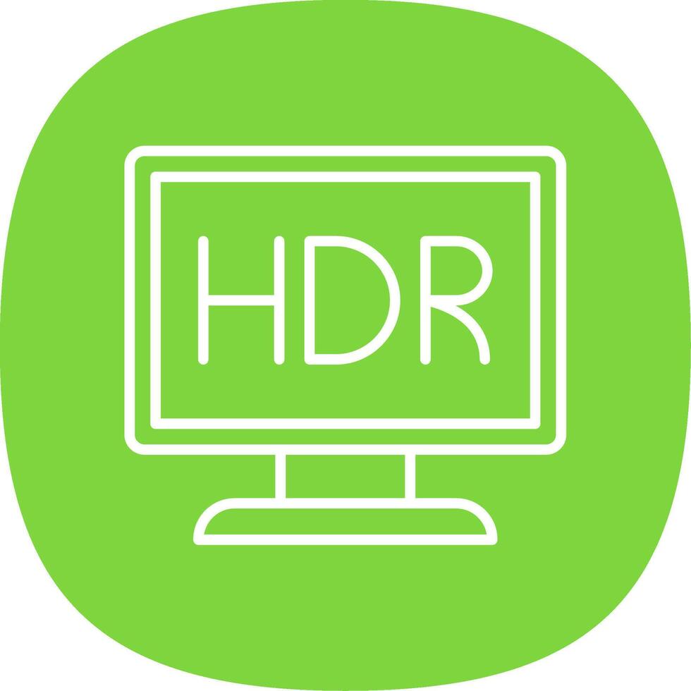 Monitor Line Curve Icon Design vector