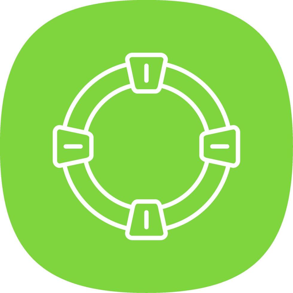 Life Saver Line Curve Icon Design vector