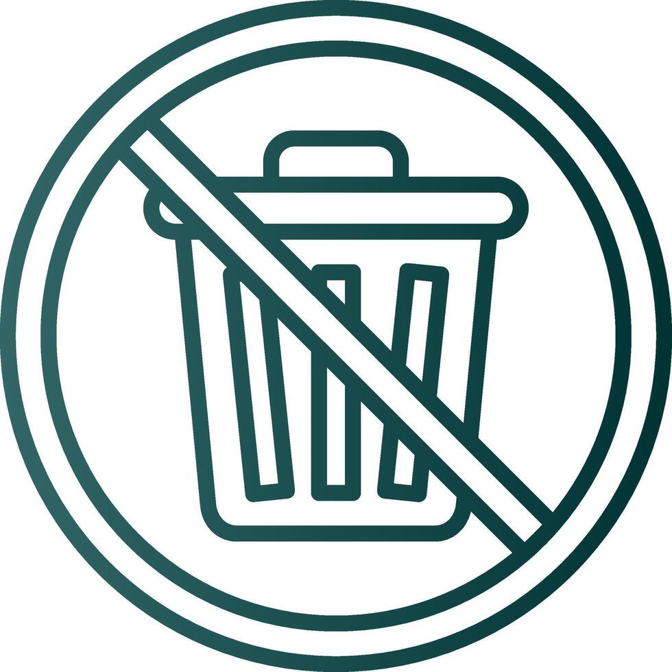 Prohibited Sign Line Gradient Icon vector