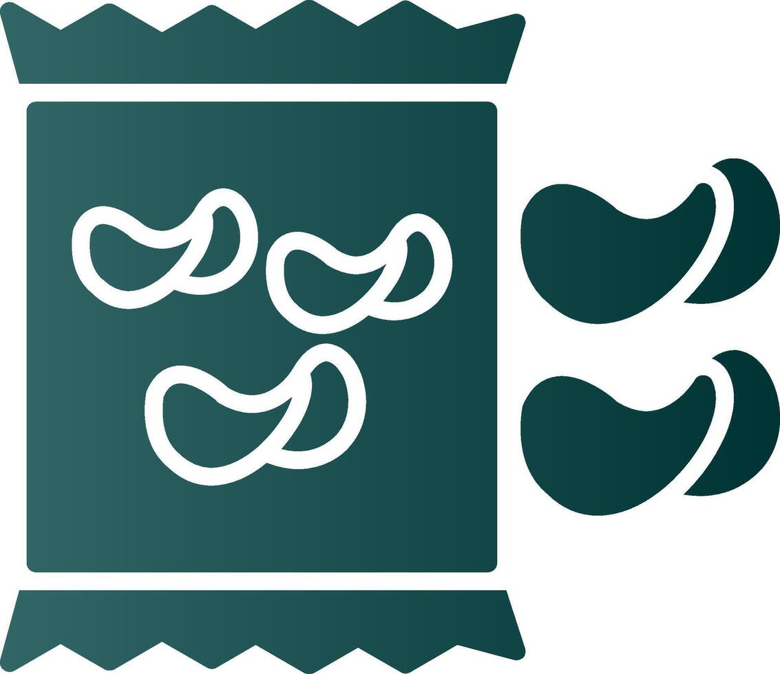 Chips Glyph Gradient Icon vector