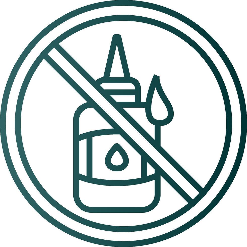 Prohibited Sign Line Gradient Icon vector