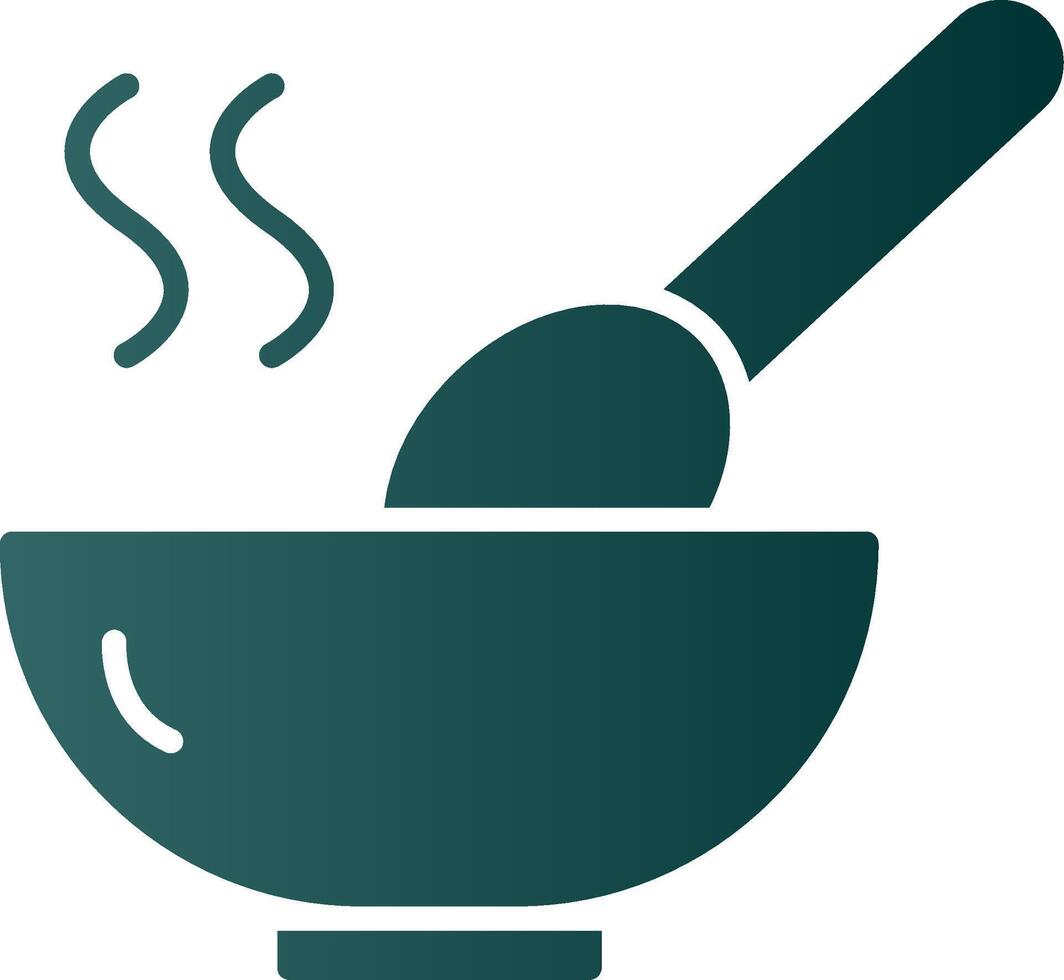 Soup Glyph Gradient Icon vector