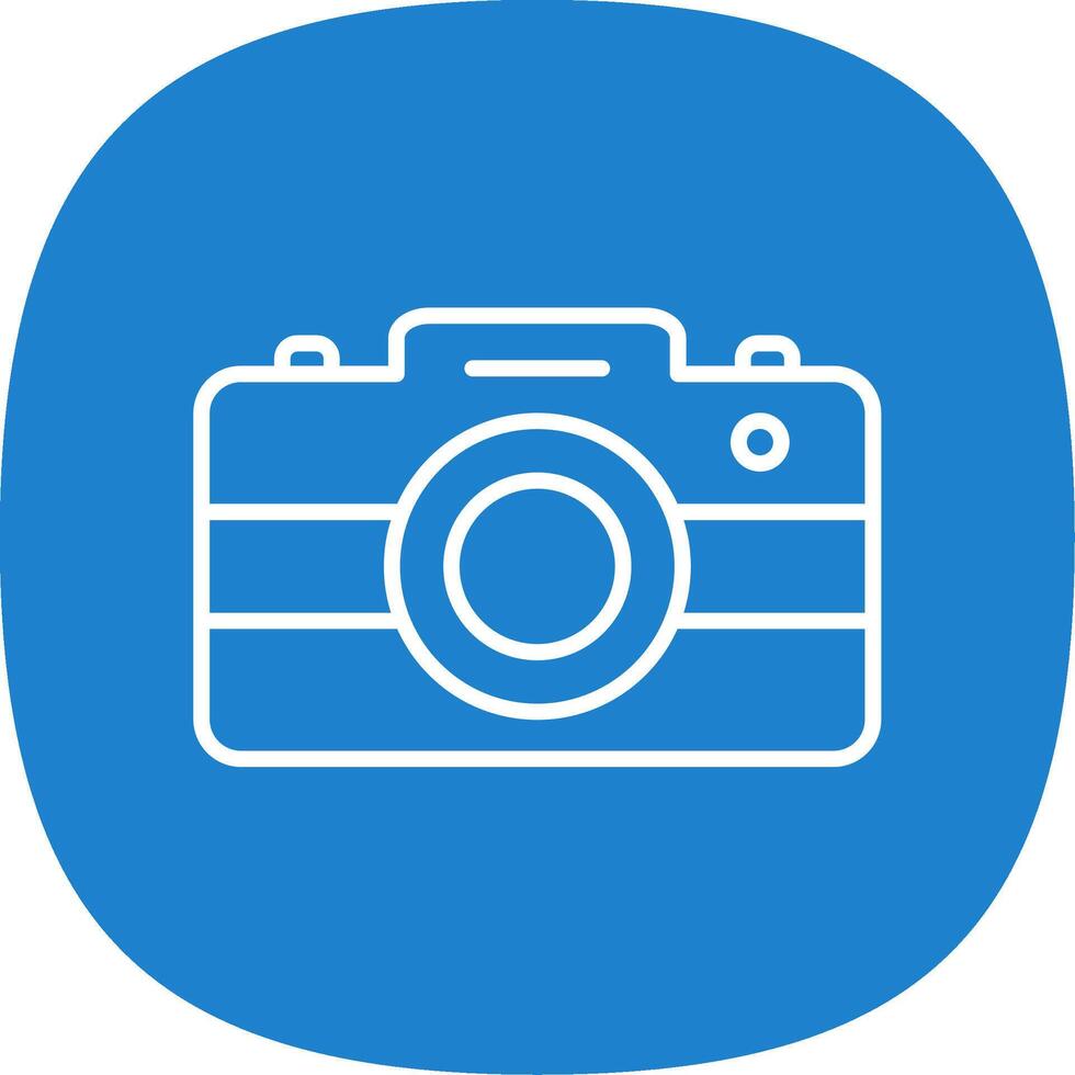 Photo Camera Line Curve Icon Design vector