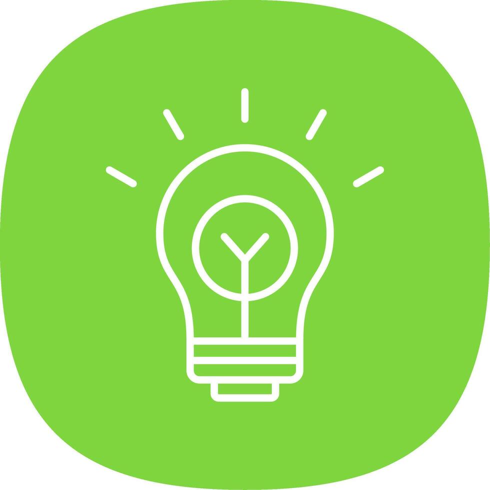 Bulb Line Curve Icon Design vector