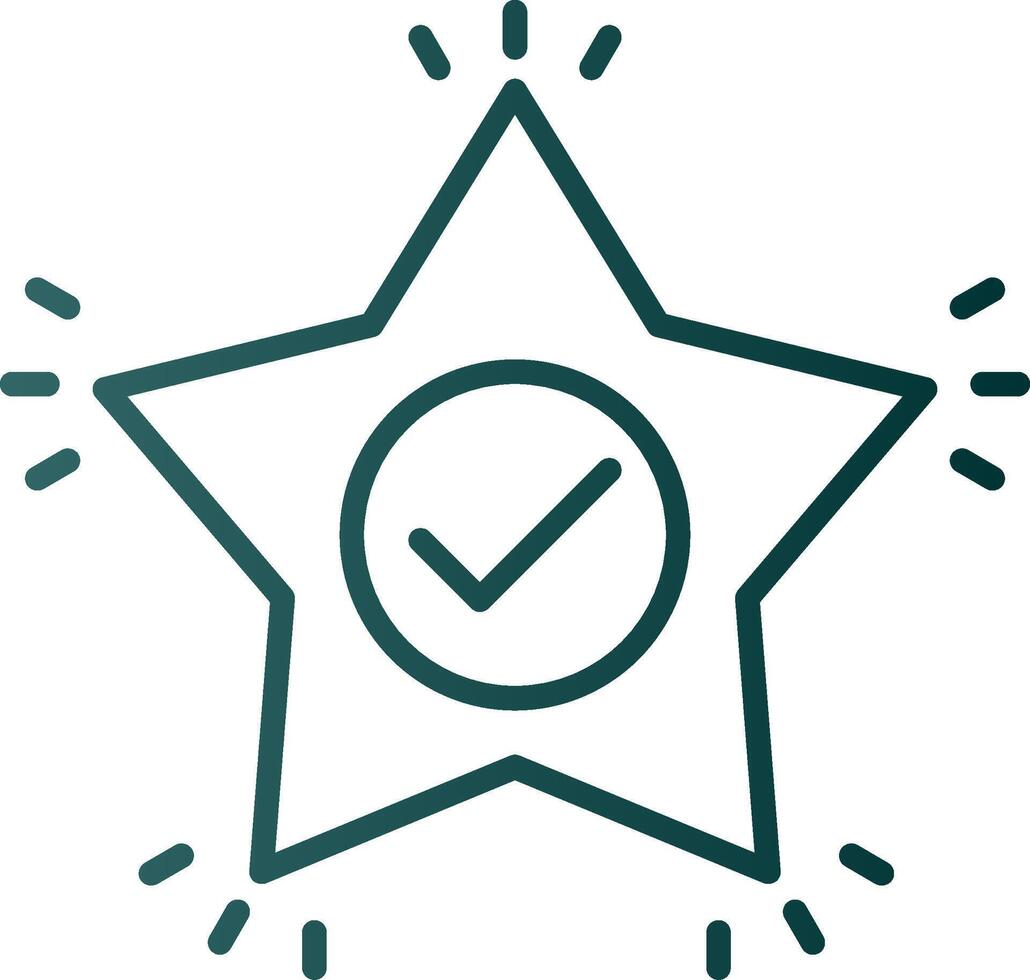 Star Line Gradient Icon vector