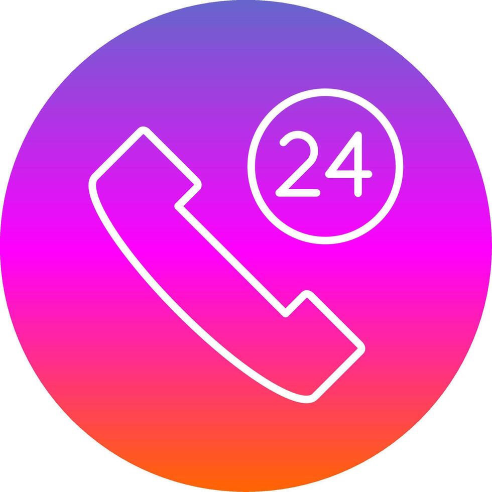 Help Line Gradient Circle Line Gradient Circle Icon vector