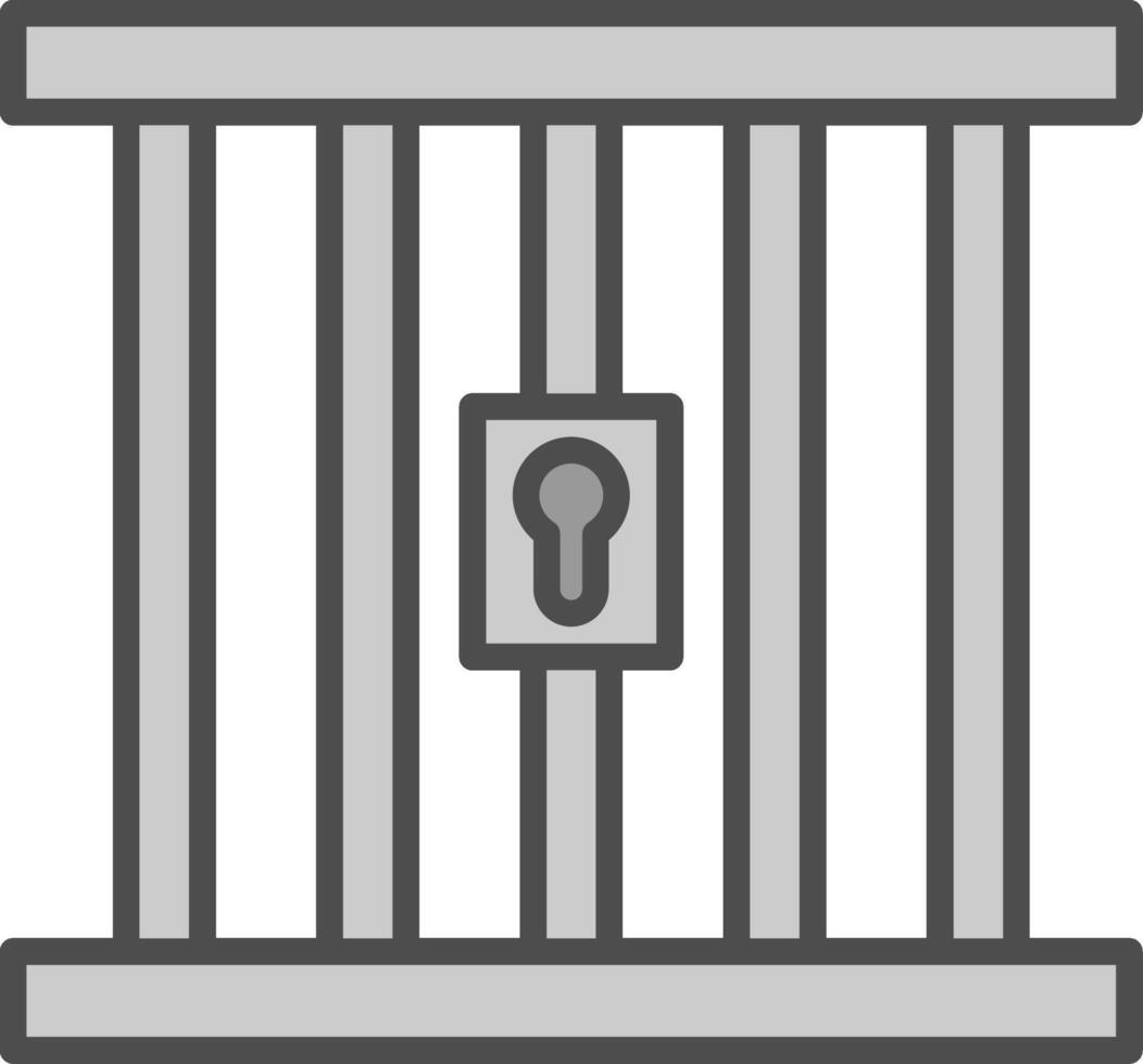 Prison Line Filled Greyscale Icon Design vector