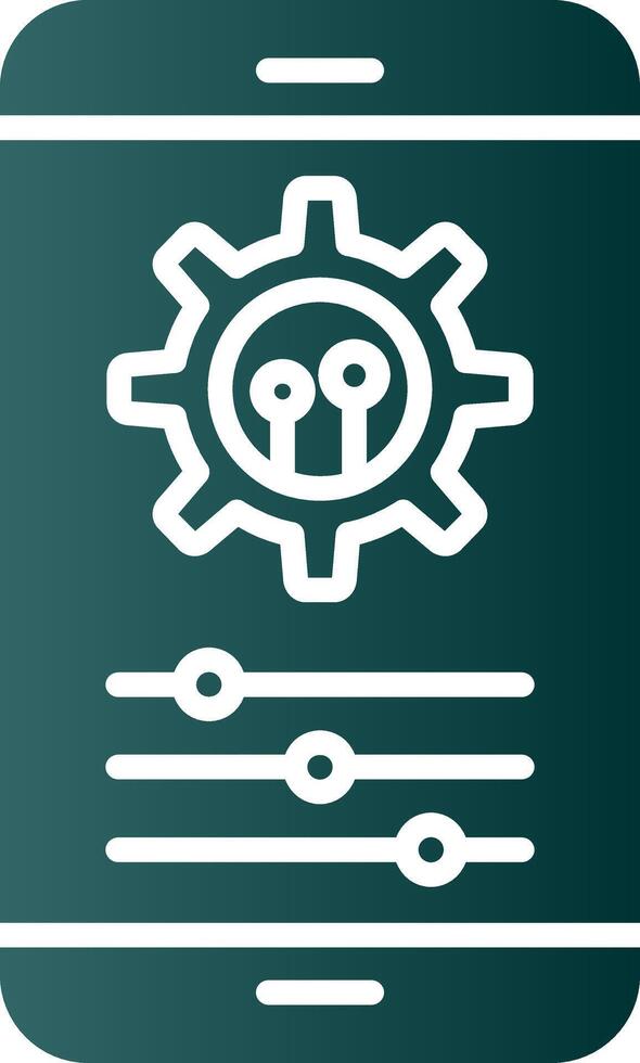 Settings Glyph Gradient Icon vector