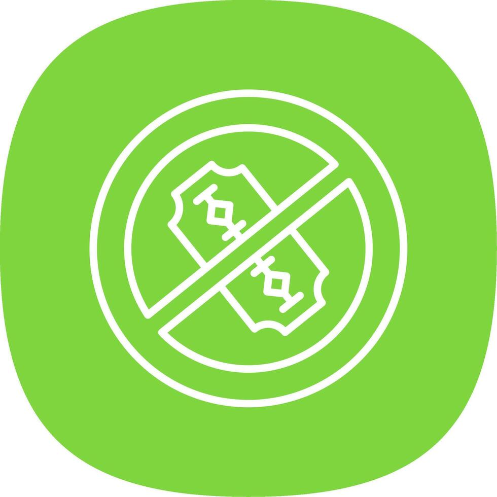 No Blade Line Curve Icon Design vector