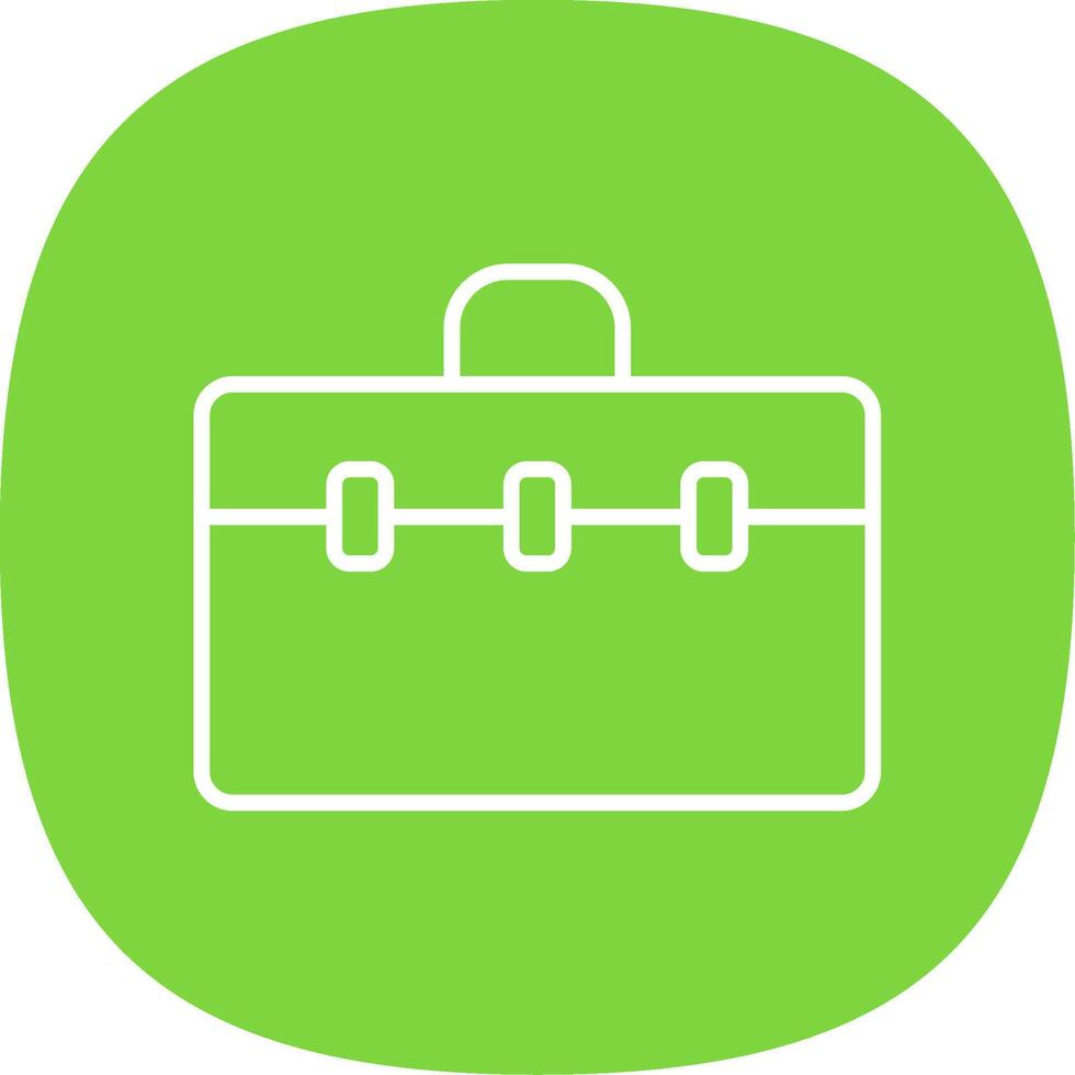 Suitcase Line Curve Icon Design vector