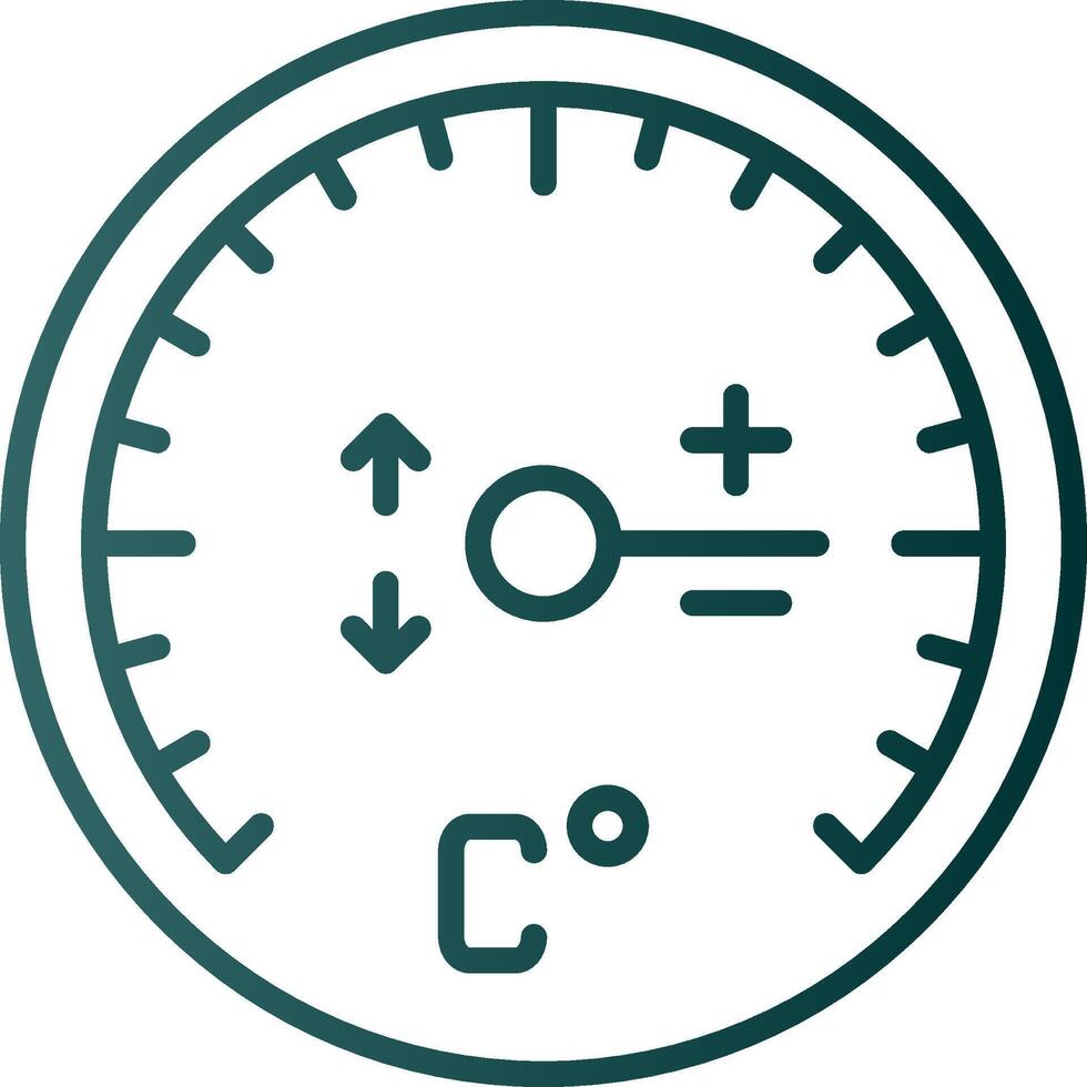 Gauge Line Gradient Icon vector