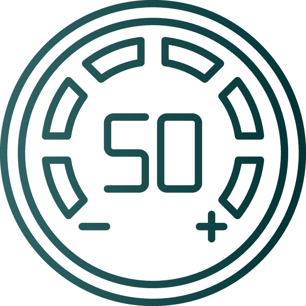 Gauge Line Gradient Icon vector