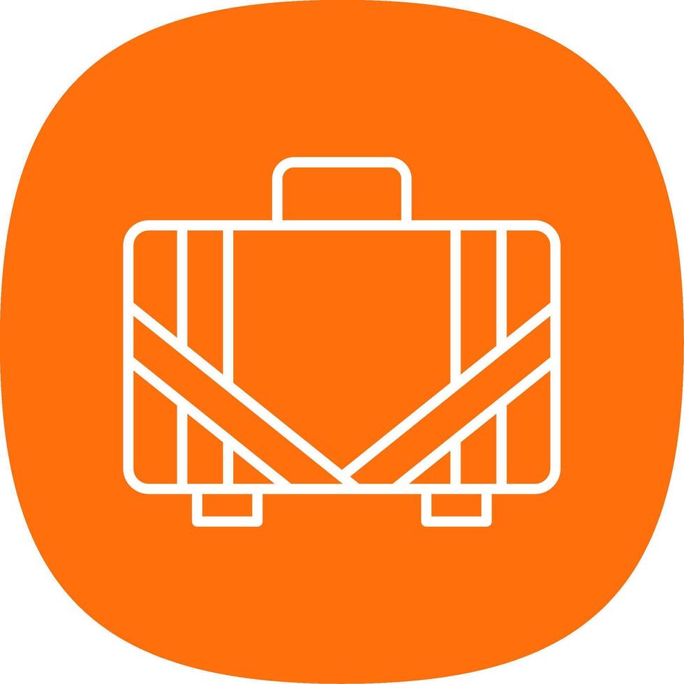 Suitcase Line Curve Icon Design vector