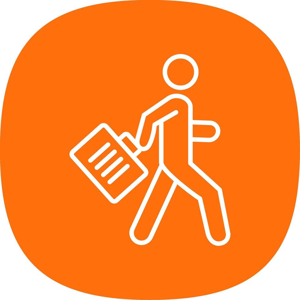 Man Line Curve Icon Design vector