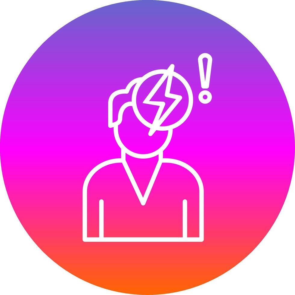 Idea Generation Line Gradient Circle Icon vector