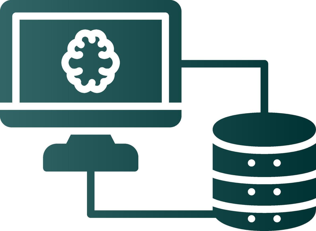 Database Glyph Gradient Icon vector