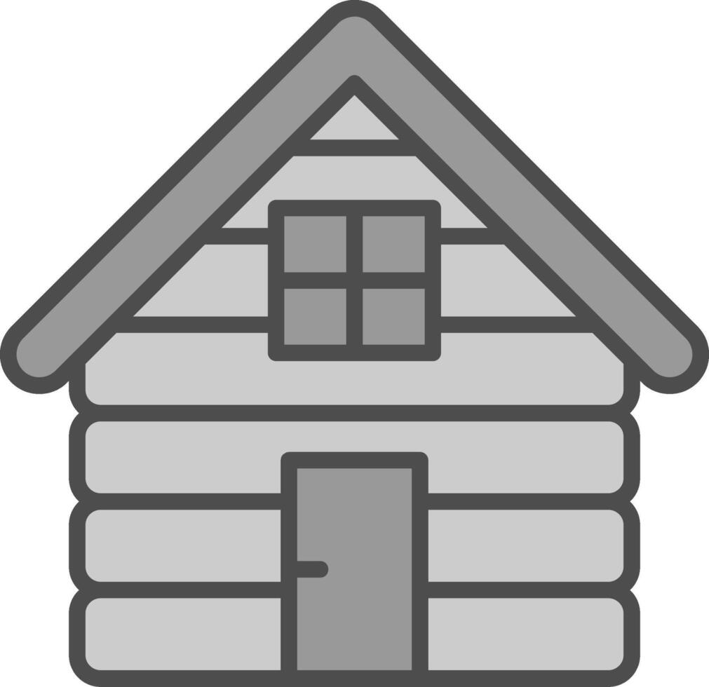 Store Line Filled Greyscale Icon Design vector