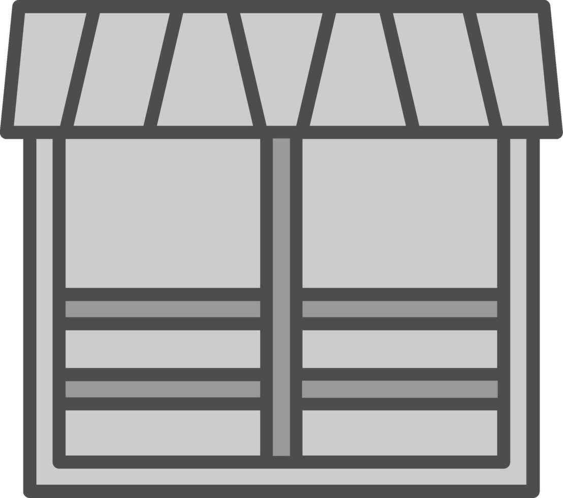 Stable Line Filled Greyscale Icon Design vector
