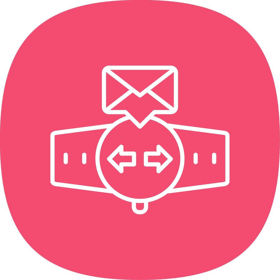Message Line Curve Icon Design vector