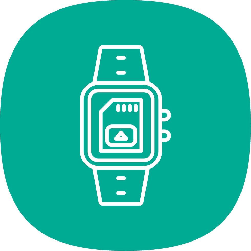 Sim Card Line Curve Icon Design vector