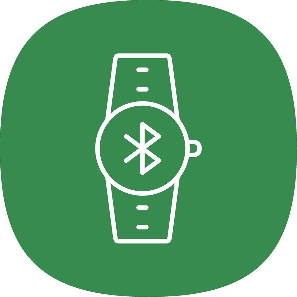 Bluetooth Line Curve Icon Design vector