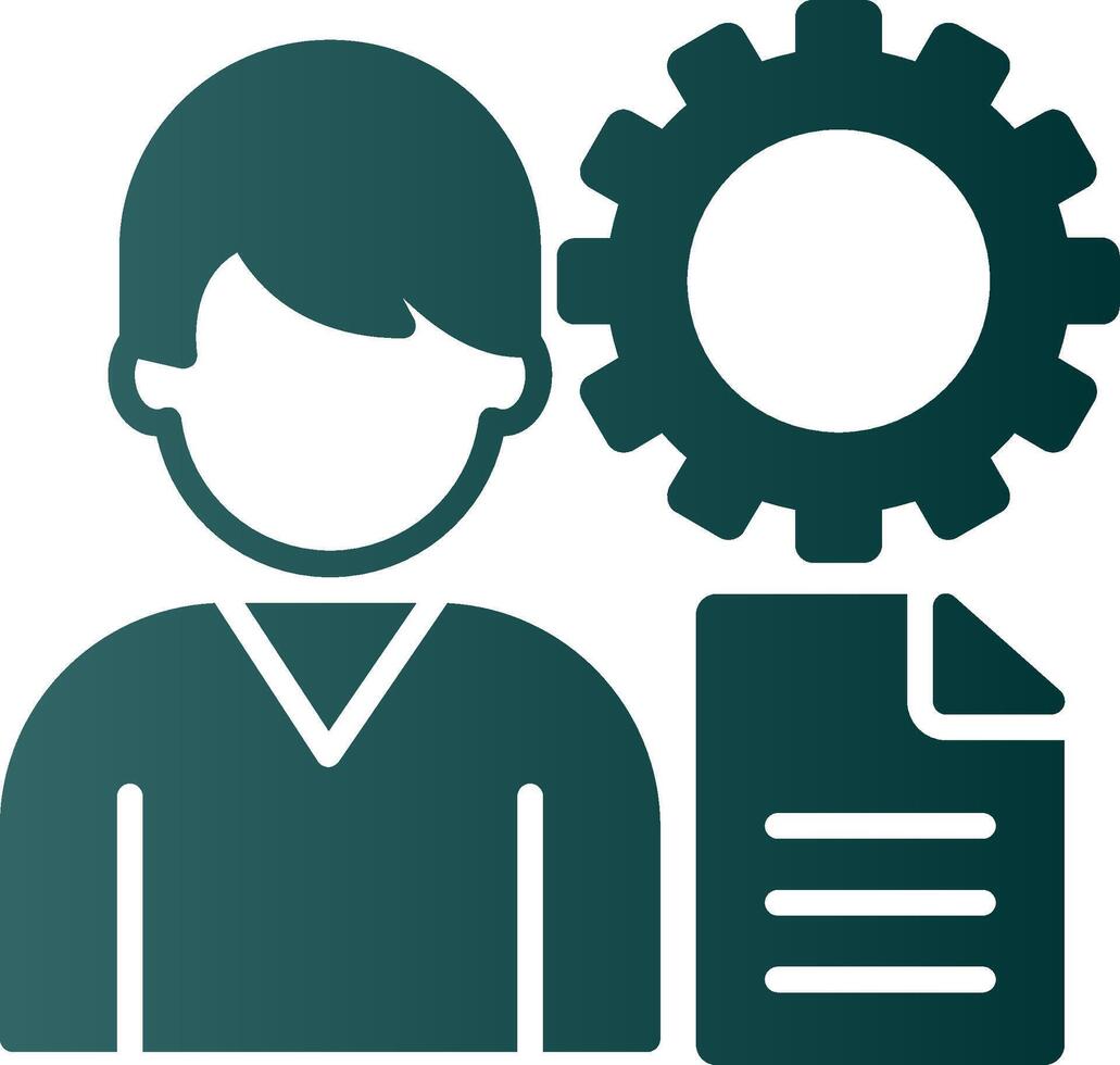 Management Glyph Gradient Icon vector