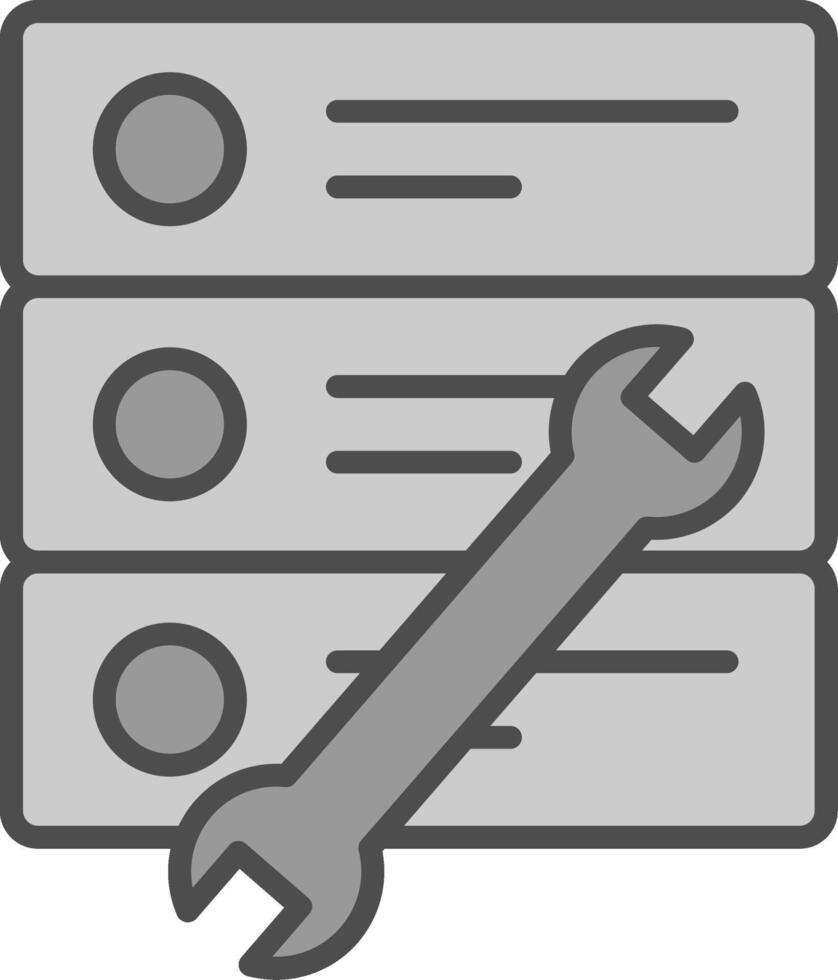 Repair Tool Line Filled Greyscale Icon Design vector