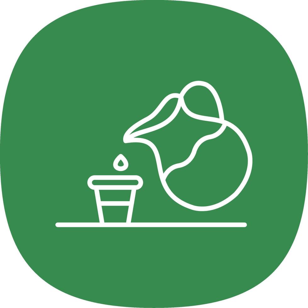 Water Jug Line Curve Icon Design vector