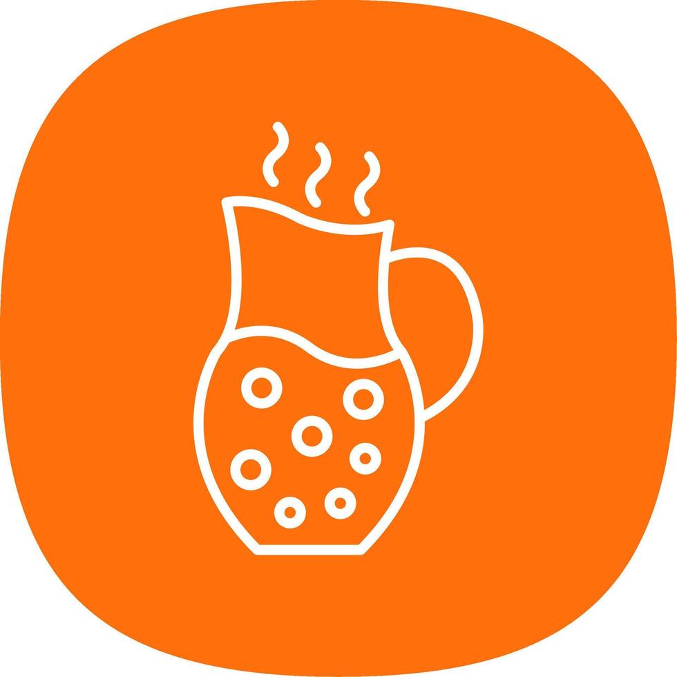 Jug Line Curve Icon Design vector