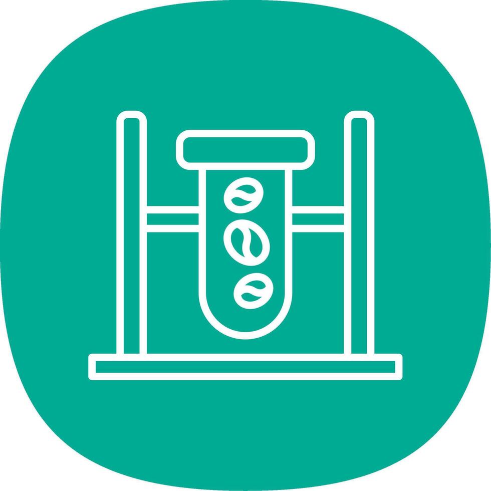 Quality Check Line Curve Icon Design vector