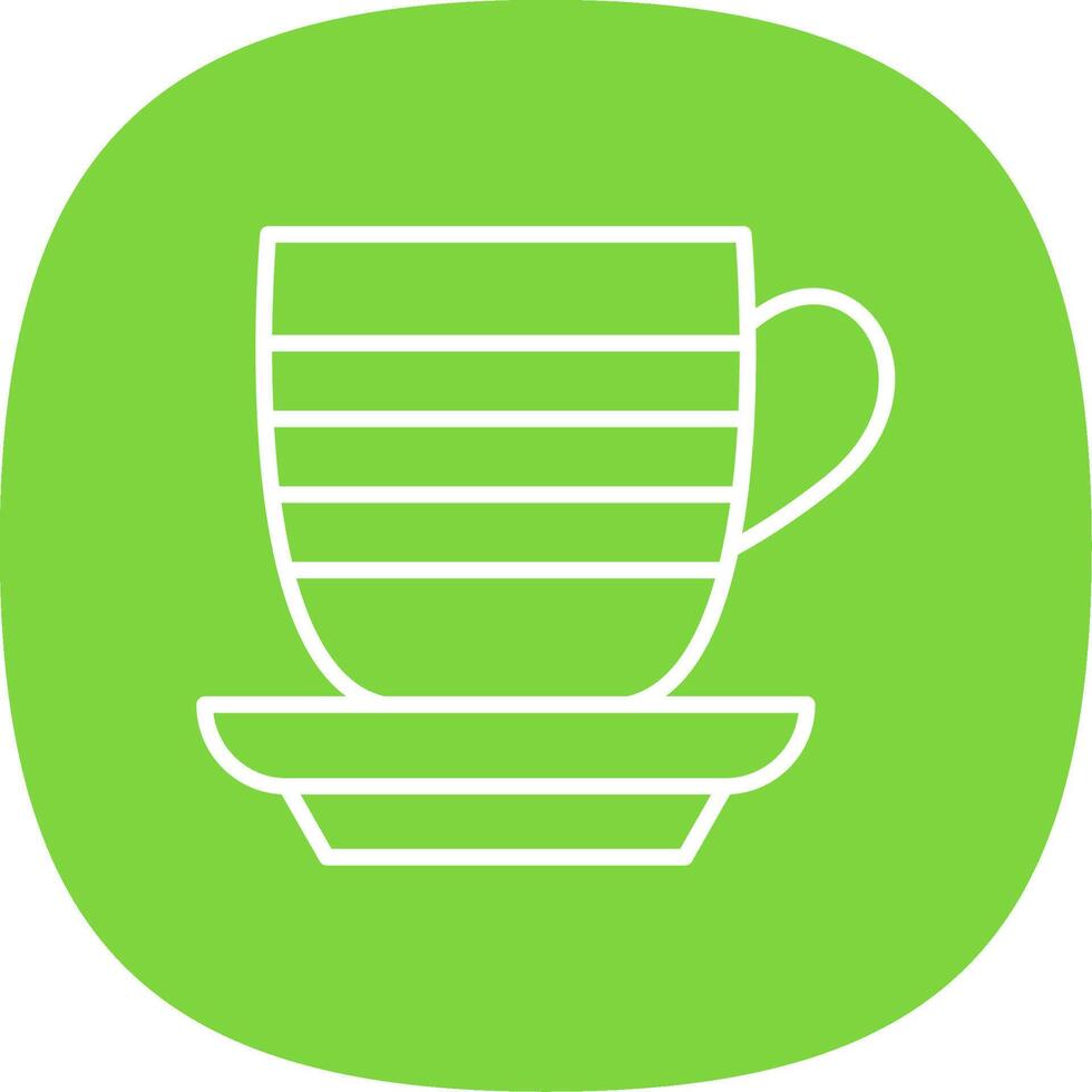 Cup Line Curve Icon Design vector