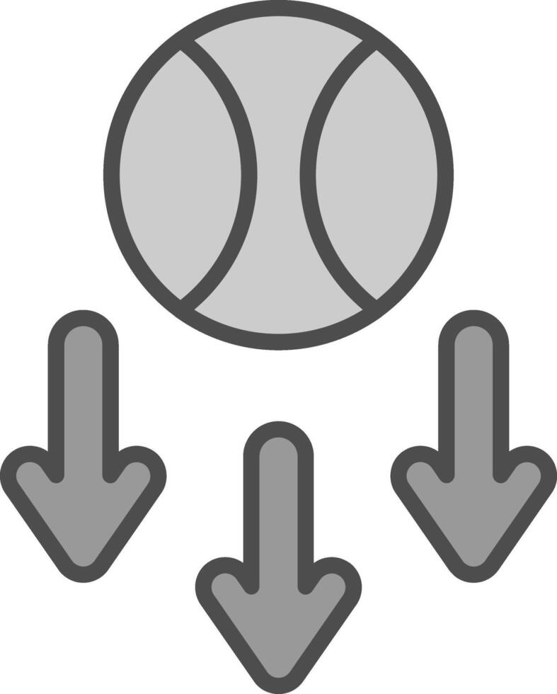 Gravity Line Filled Greyscale Icon Design vector