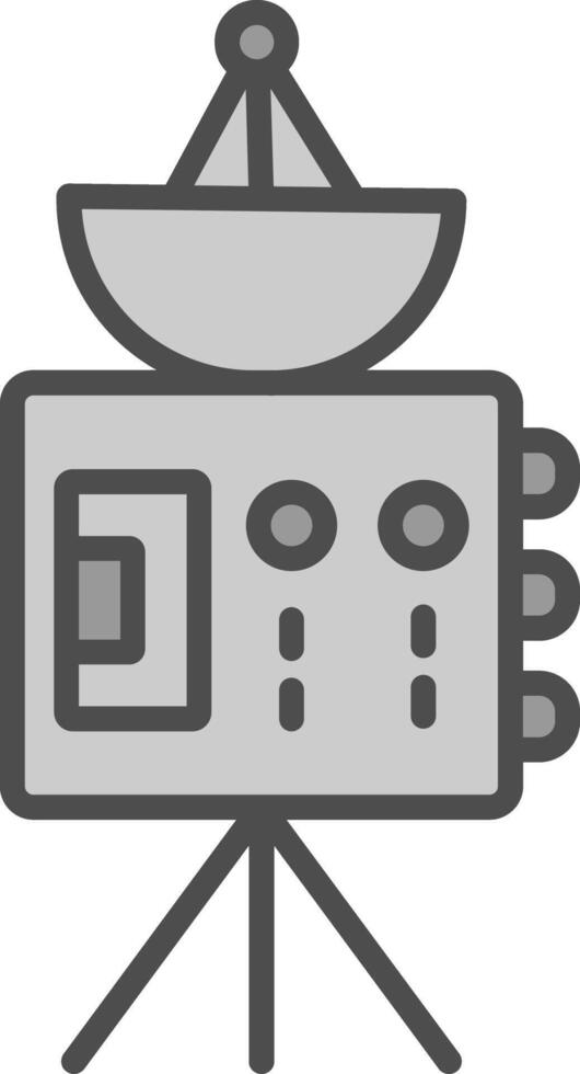 Probe Line Filled Greyscale Icon Design vector