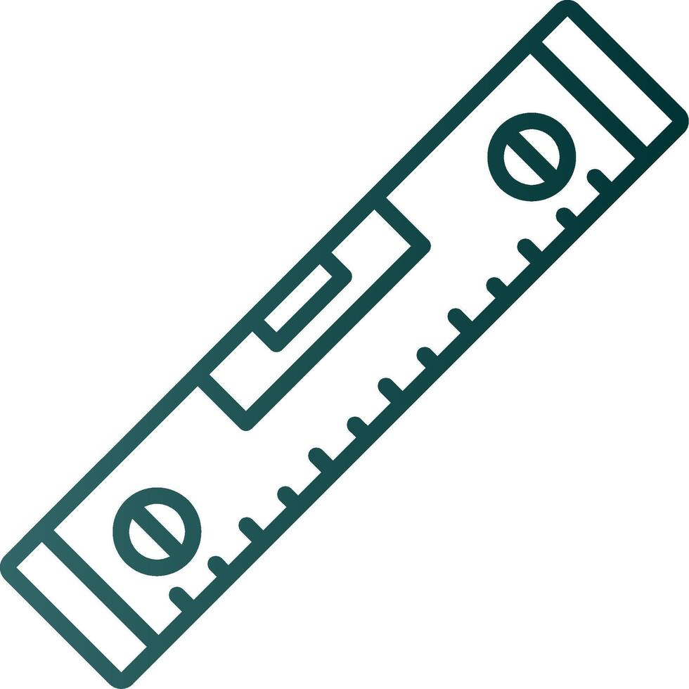 Spirit Level Line Gradient Icon vector