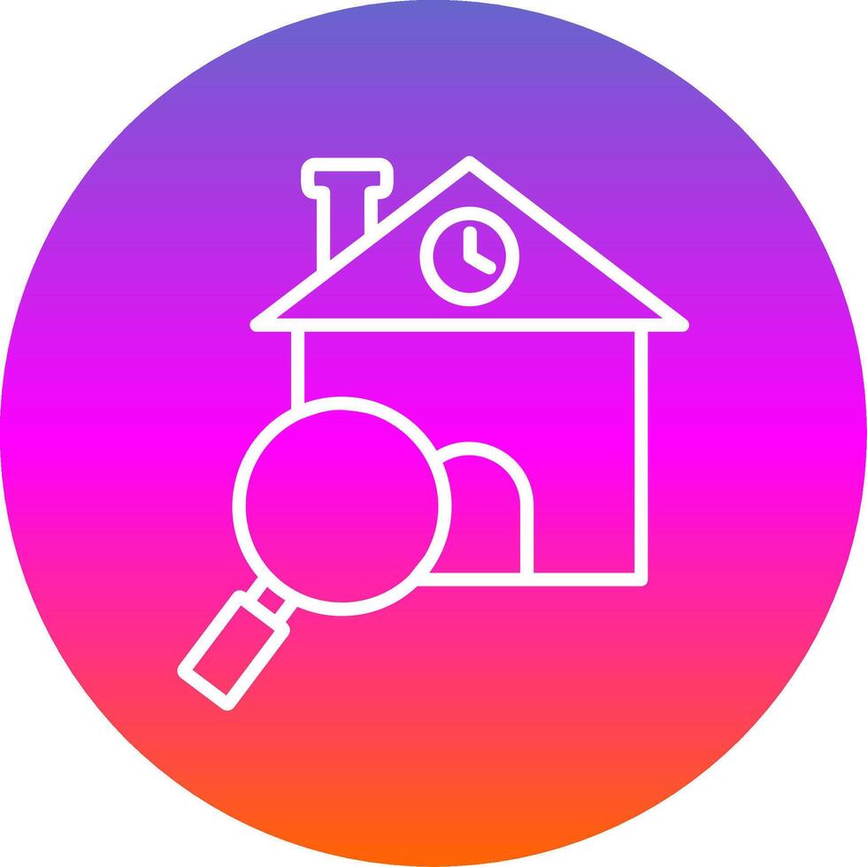 Find Home Line Gradient Circle Icon vector