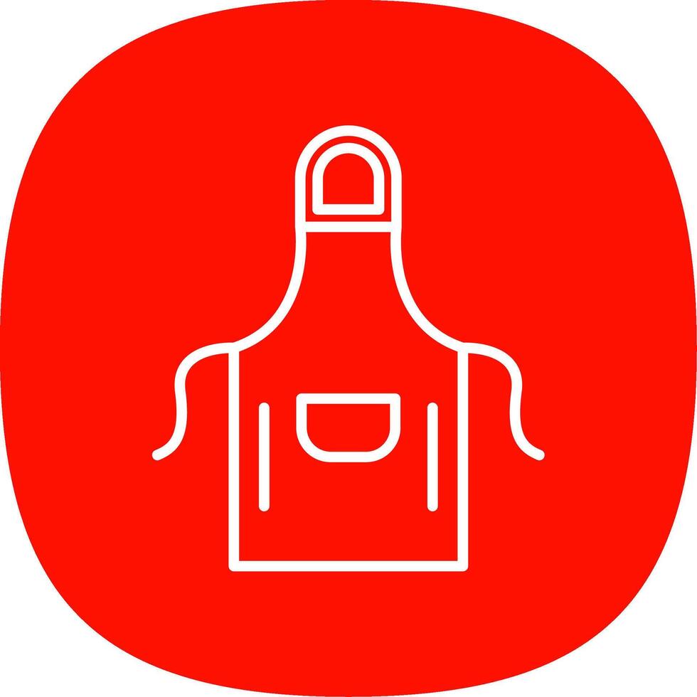 Apron Line Curve Icon Design vector
