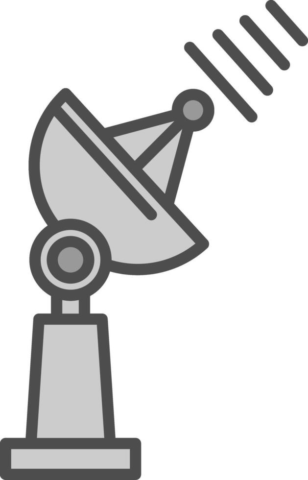 Satellite Dish Line Filled Greyscale Icon Design vector