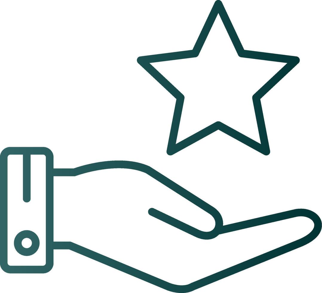 Star Line Gradient Icon vector