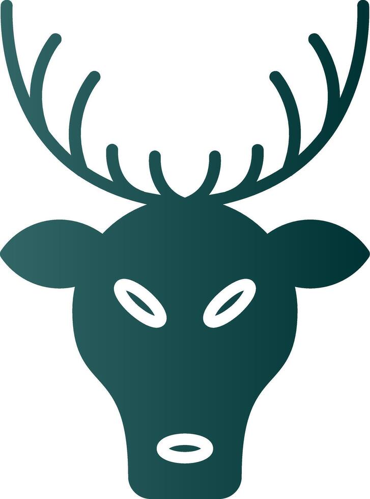 Deer Glyph Gradient Icon vector
