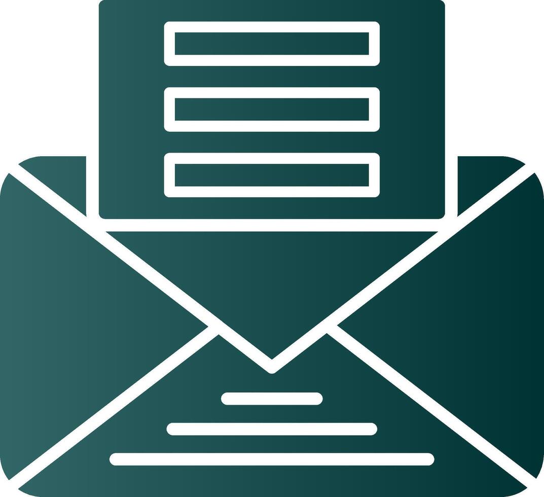 Letter Glyph Gradient Icon vector