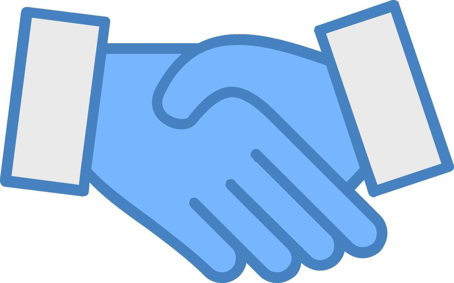 Hand Shake Line Filled Blue Icon vector