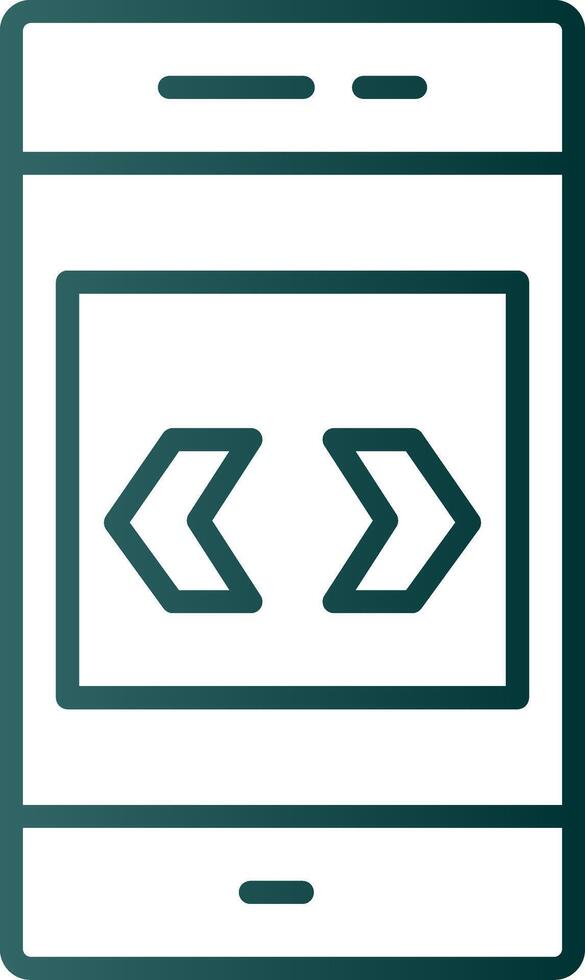 Arrow Line Gradient Icon vector