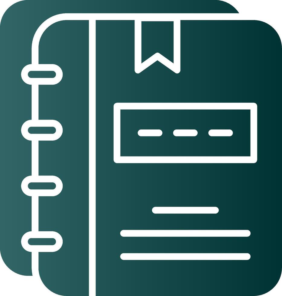 Notebooks Glyph Gradient Icon vector