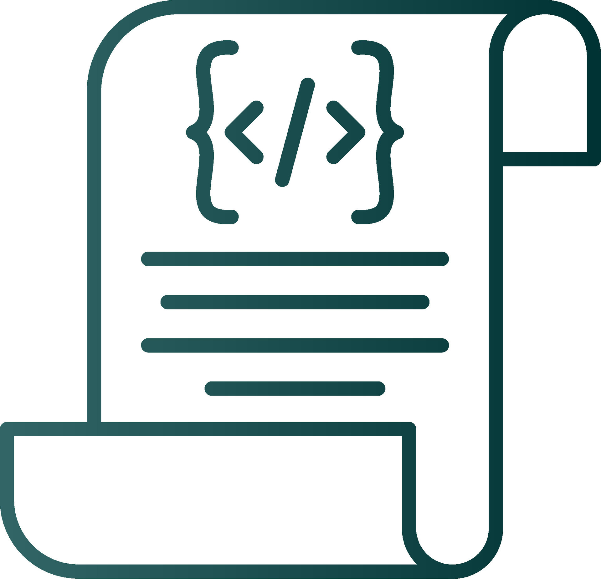 Script Line Gradient Icon 43642752 Vector Art at Vecteezy